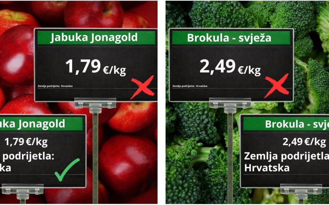 Voće i povrće mora imati oznaku zemlje podrijetla